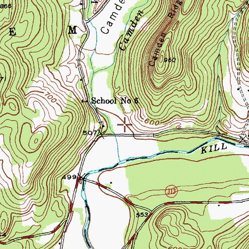 Topographic Map of Camden Valley, NY
