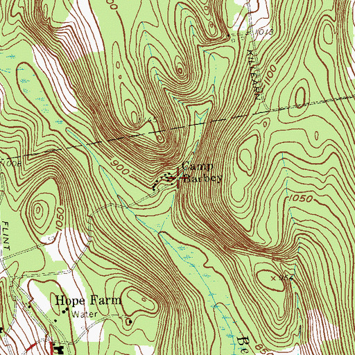 Topographic Map of Camp Barbey, NY
