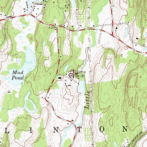 Topographic Map of Camp Briar, NY