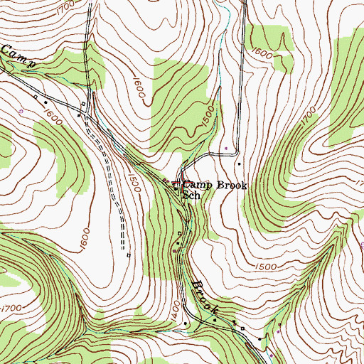 Topographic Map of Camp Brook School (historical), NY