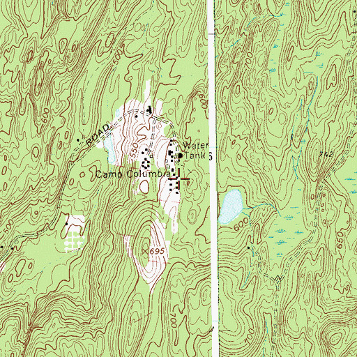 Topographic Map of Camp Columbia, NY