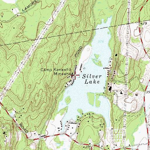 Topographic Map of Camp Kanawha Minawha, NY