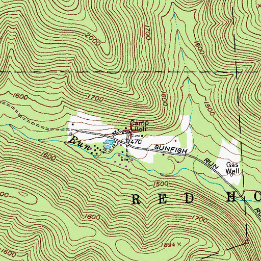 Topographic Map of Camp Liloli, NY