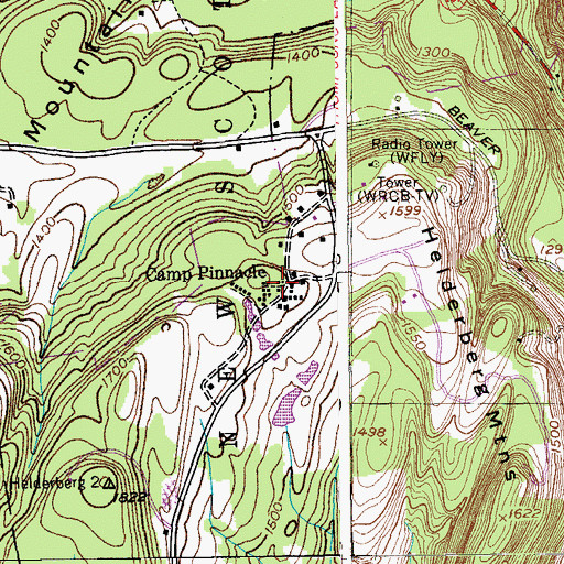 Topographic Map of Camp Pinnacle, NY