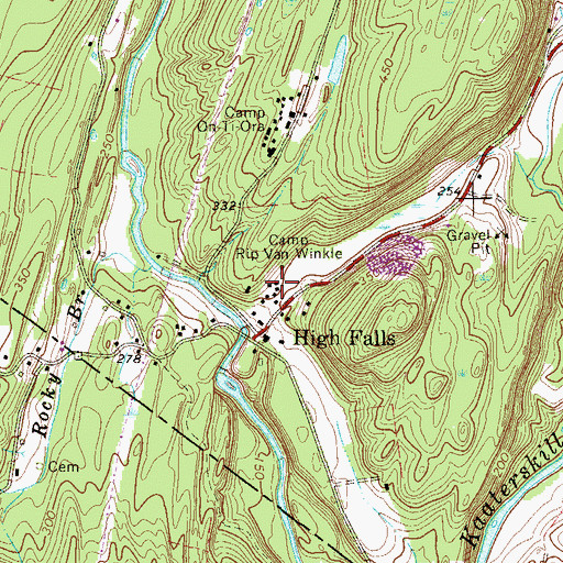 Topographic Map of Camp Rip Van Winkle, NY