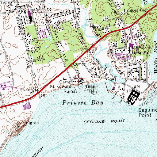 Topographic Map of Camp Saint Edward, NY