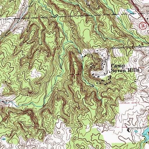 Topographic Map of Camp Seven Hills, NY