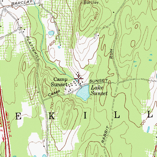 Topographic Map of Camp Sunset, NY