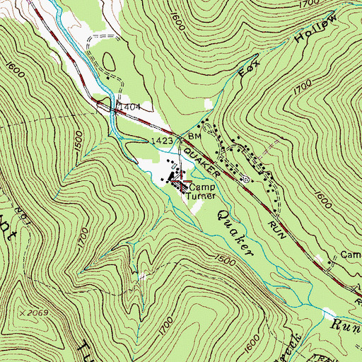 Topographic Map of Camp Turner, NY