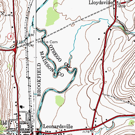Topographic Map of Campbell Brook, NY