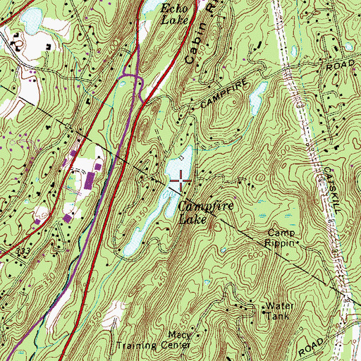 Topographic Map of Campfire Lake, NY