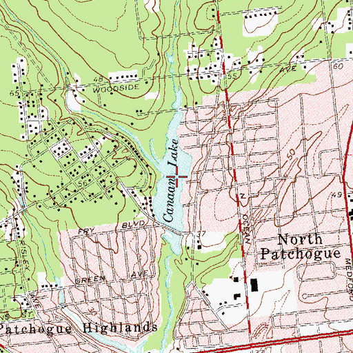 Topographic Map of Canaan Lake, NY