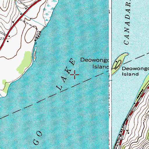 Topographic Map of Canadarago Lake, NY