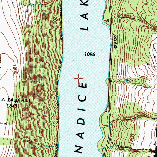 Topographic Map of Canadice Lake, NY