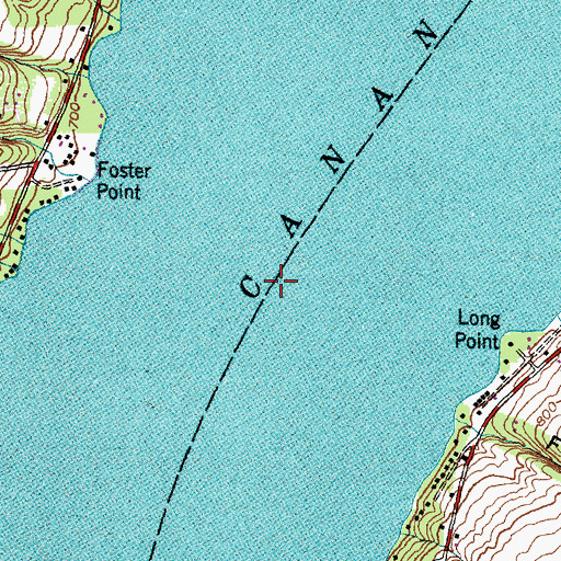 Topographic Map of Canandaigua Lake, NY