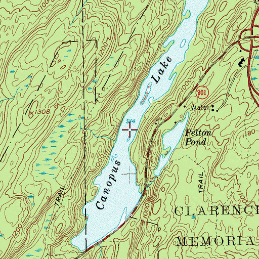 Topographic Map of Canopus Lake, NY