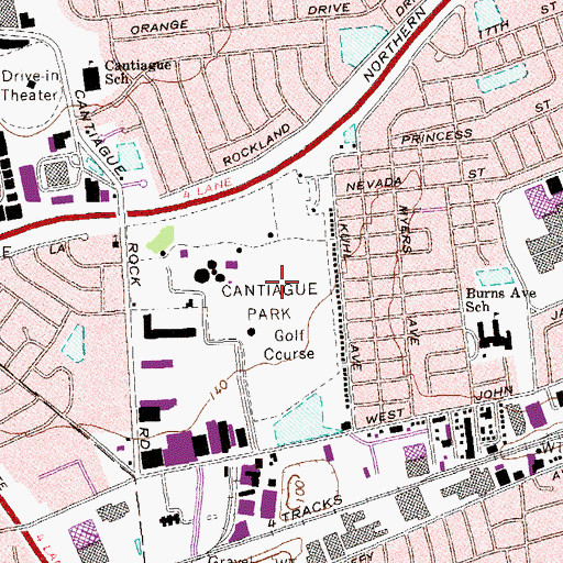 Topographic Map of Cantiague Park, NY