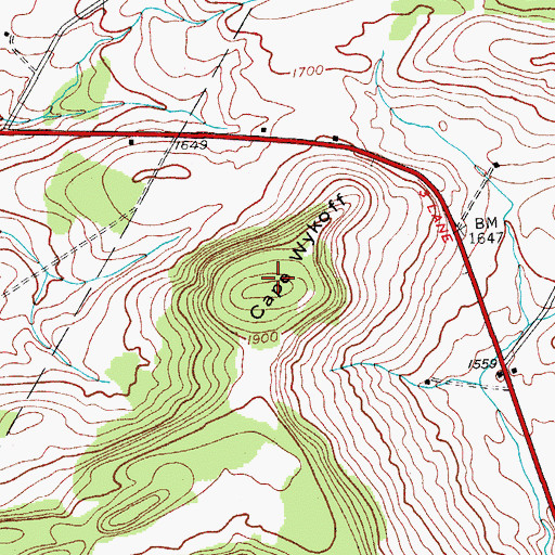 Topographic Map of Cape Wykoff, NY