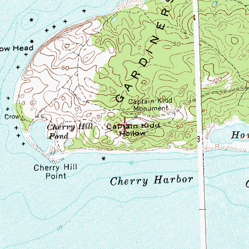 Topographic Map of Captain Kid Hollow, NY