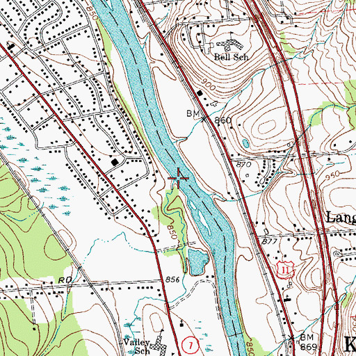 Topographic Map of Carlin Creek, NY