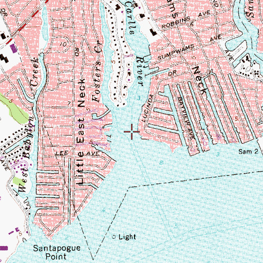 Topographic Map of Carlls River, NY