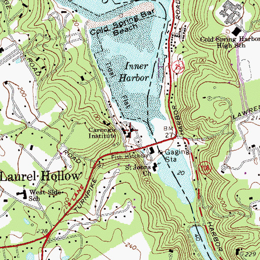 Topographic Map of Carnegie Institute, NY