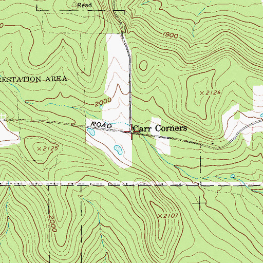 Topographic Map of Carr Corners, NY