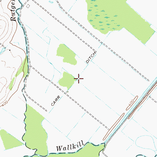 Topographic Map of Carr Ditch, NY