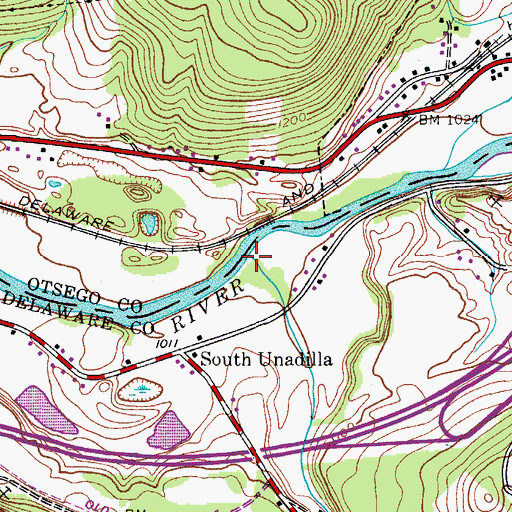 Topographic Map of Carrs Creek, NY