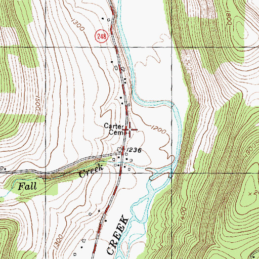 Topographic Map of Carter Cemetery, NY