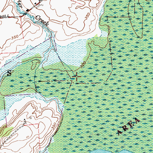 Topographic Map of Carter Creek, NY