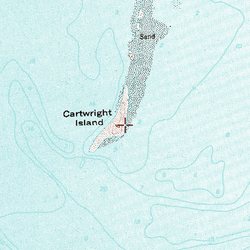 Topographic Map of Cartwright Island, NY