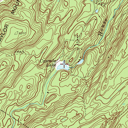 Topographic Map of Cascade Lake, NY
