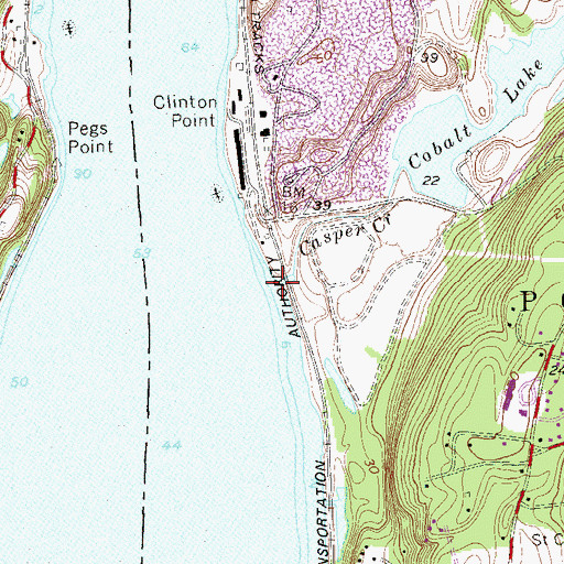 Topographic Map of Casper Creek, NY