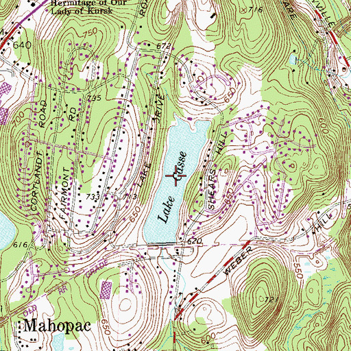 Topographic Map of Lake Casse, NY
