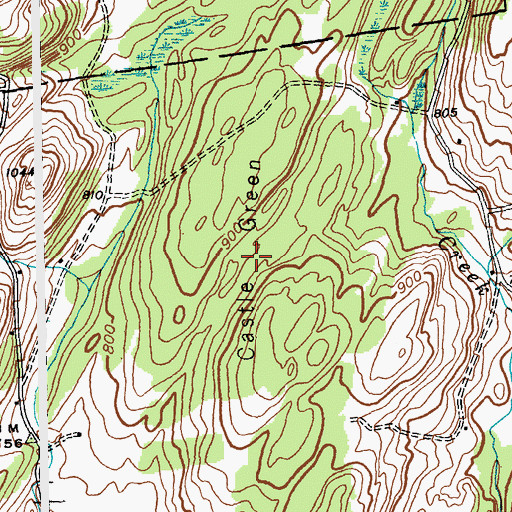Topographic Map of Castle Green, NY
