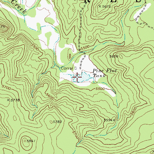 Topographic Map of Pine Flat Tank, AZ