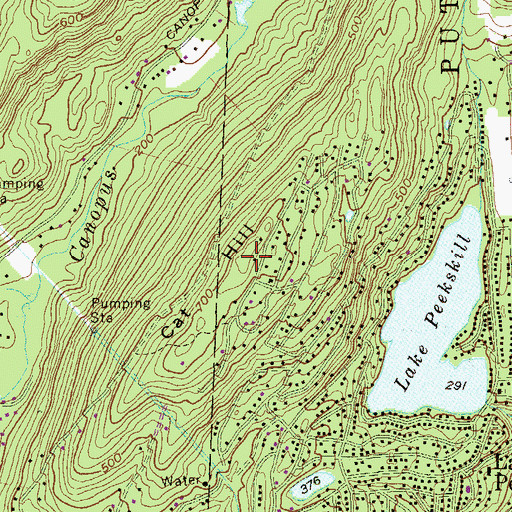 Topographic Map of Cat Hill, NY