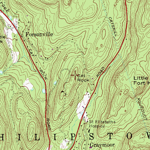 Topographic Map of Cat Rock, NY