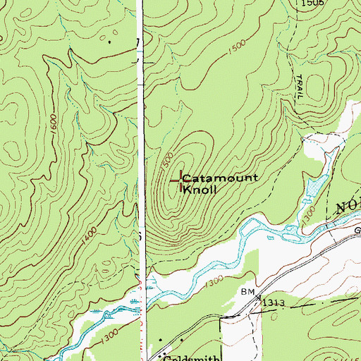 Topographic Map of Catamount Knoll, NY