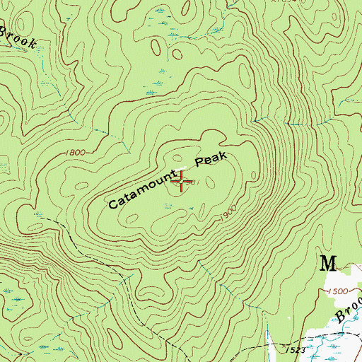 Topographic Map of Catamount Peak, NY