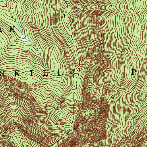 Topographic Map of Catskill State Park, NY