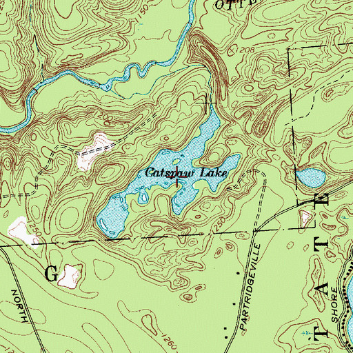 Topographic Map of Catspaw Lake, NY