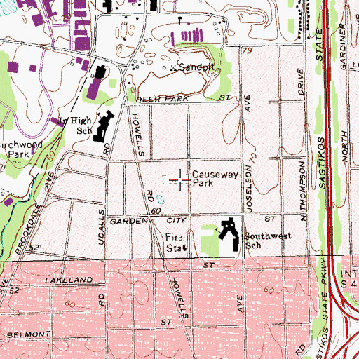 Topographic Map of Causeway Park, NY