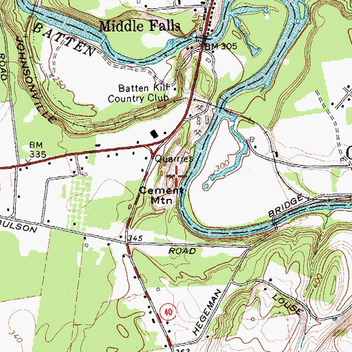 Topographic Map of Cement Mountain, NY