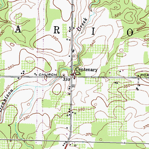 Topographic Map of North Ontario United Methodist Church, NY