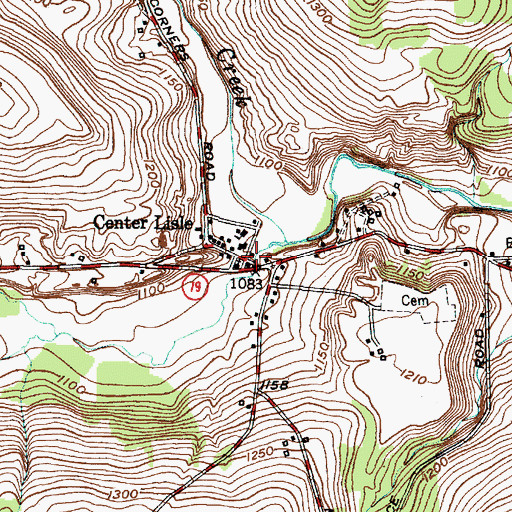 Topographic Map of Center Lisle, NY