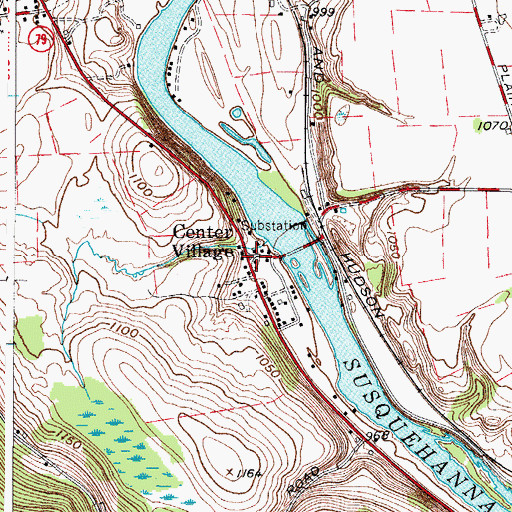 Topographic Map of Center Village, NY