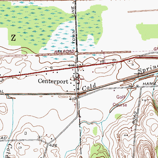 Topographic Map of Centerport, NY