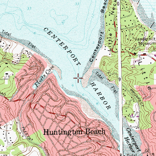 Topographic Map of Centerport Harbor, NY